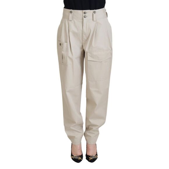 Dolce & Gabbana Beige Cotton Women Cargo Women's Pants